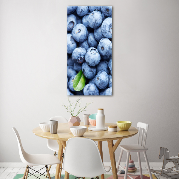 Cuadro de cristal moderno efecto brillo vertical Bayas