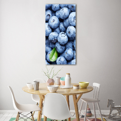 Cuadro de cristal moderno efecto brillo vertical Bayas