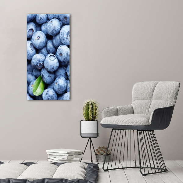 Cuadro de cristal moderno efecto brillo vertical Bayas