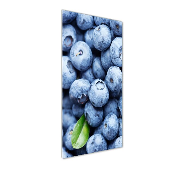 Cuadro de cristal moderno efecto brillo vertical Bayas