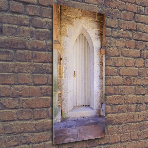 Cuadro de cristal moderno efecto brillo vertical Puerta a los sueños