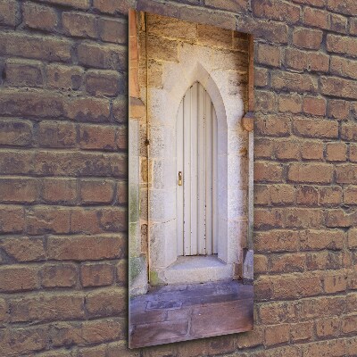 Cuadro de cristal moderno efecto brillo vertical Puerta a los sueños