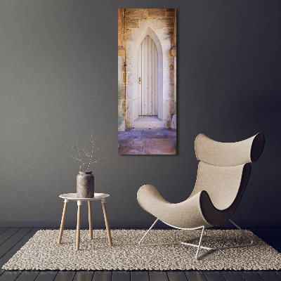 Cuadro de cristal moderno efecto brillo vertical Puerta a los sueños