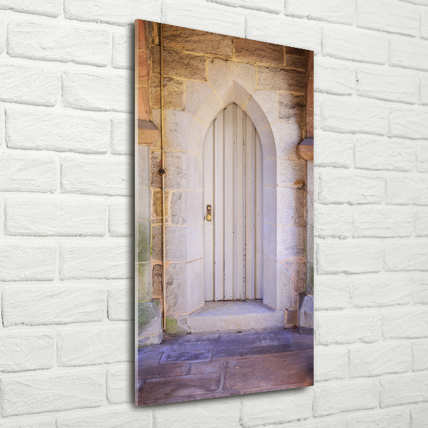 Cuadro de cristal moderno efecto brillo vertical Puerta a los sueños