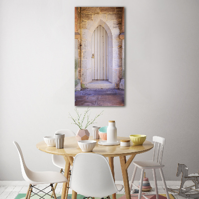 Cuadro de cristal moderno efecto brillo vertical Puerta a los sueños