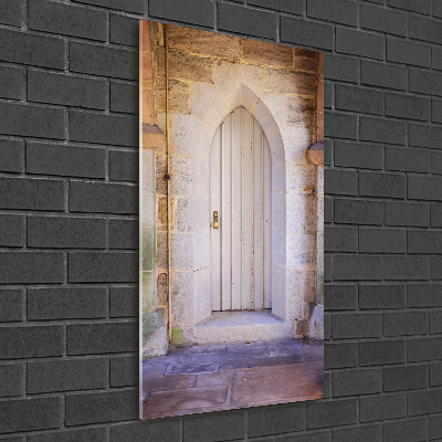 Cuadro de cristal moderno efecto brillo vertical Puerta a los sueños