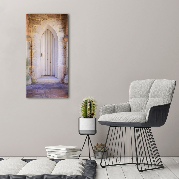 Cuadro de cristal moderno efecto brillo vertical Puerta a los sueños
