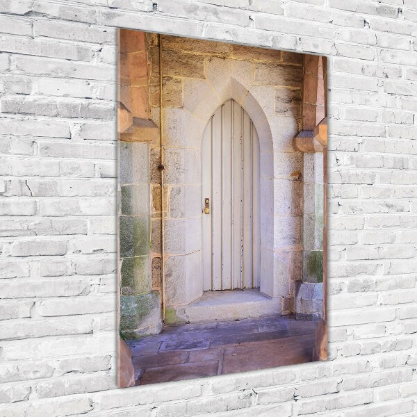 Cuadro de cristal moderno efecto brillo vertical Puerta a los sueños