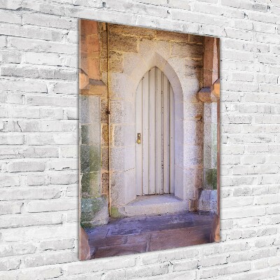 Cuadro de cristal moderno efecto brillo vertical Puerta a los sueños
