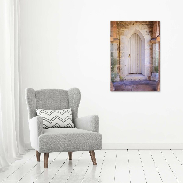 Cuadro de cristal moderno efecto brillo vertical Puerta a los sueños