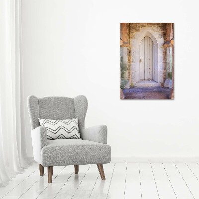 Cuadro de cristal moderno efecto brillo vertical Puerta a los sueños