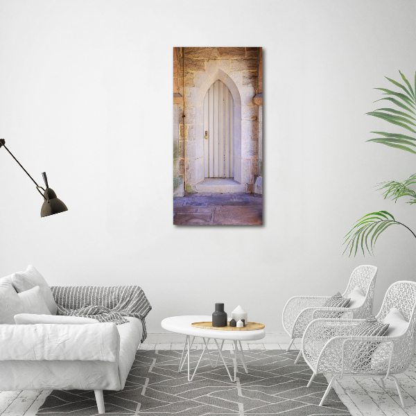 Cuadro de cristal moderno efecto brillo vertical Puerta a los sueños