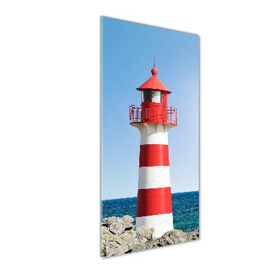Cuadro decorativo en cristal con canto pulido vertical Faro