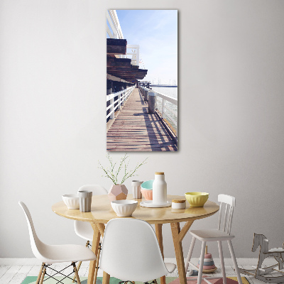 Cuadro de vidrio templado 4mm para pared vertical Muelle de Sopot