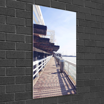 Cuadro de vidrio templado 4mm para pared vertical Muelle de Sopot