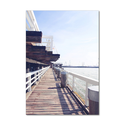 Cuadro de vidrio templado 4mm para pared vertical Muelle de Sopot