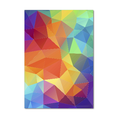 Cuadro de vidrio templado 4mm para pared vertical Triángulos abstractos