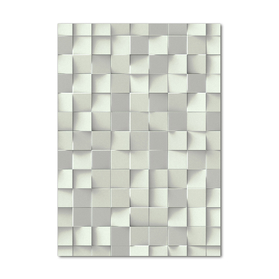 Cuadro decorativo en cristal con canto pulido vertical Patrón geométrico