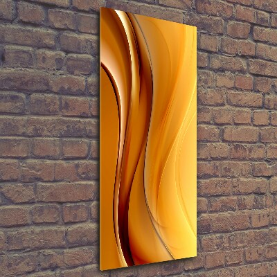 Fotocuadro de cristal elegante para hogar vertical Onda abstracta