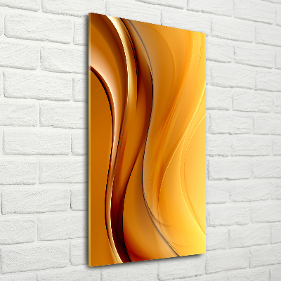 Fotocuadro de cristal elegante para hogar vertical Onda abstracta