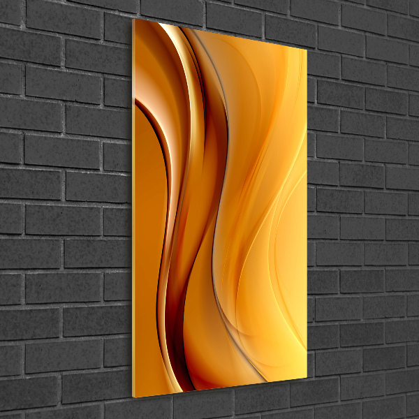 Fotocuadro de cristal elegante para hogar vertical Onda abstracta