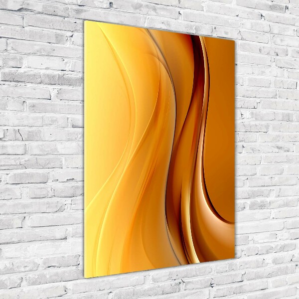 Fotocuadro de cristal elegante para hogar vertical Onda abstracta