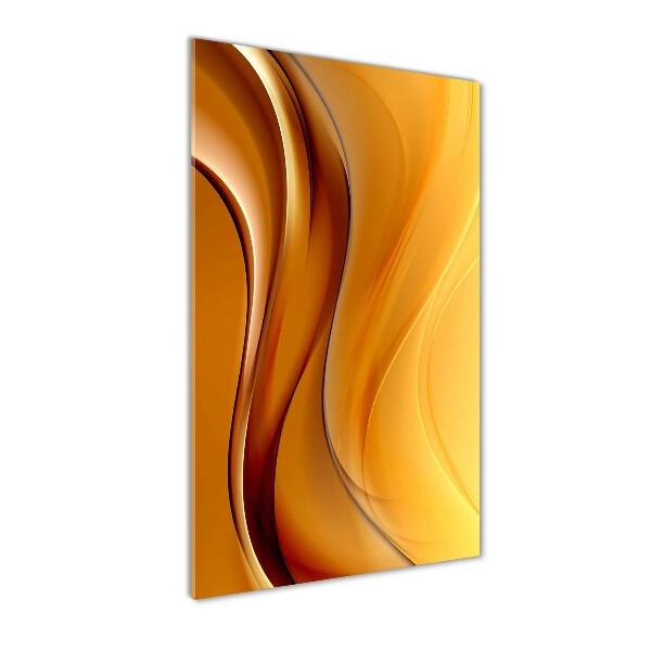 Fotocuadro de cristal elegante para hogar vertical Onda abstracta