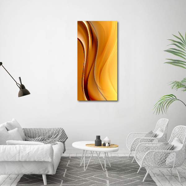Fotocuadro de cristal elegante para hogar vertical Onda abstracta