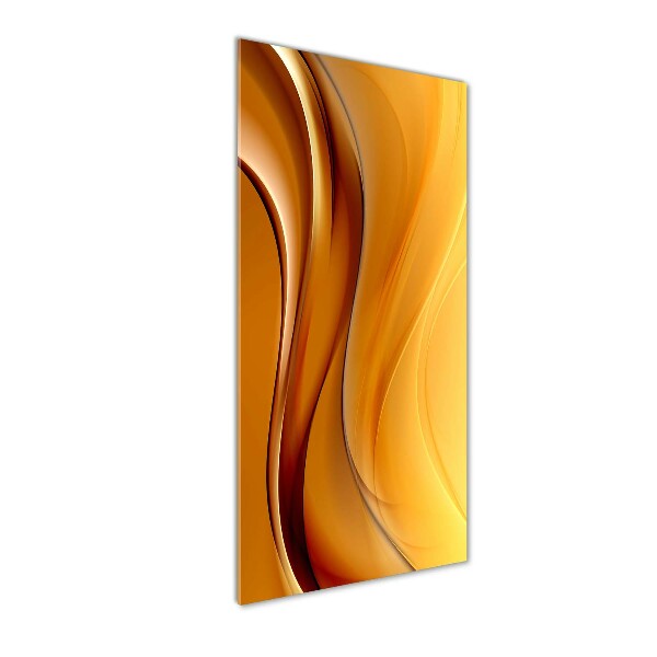 Fotocuadro de cristal elegante para hogar vertical Onda abstracta