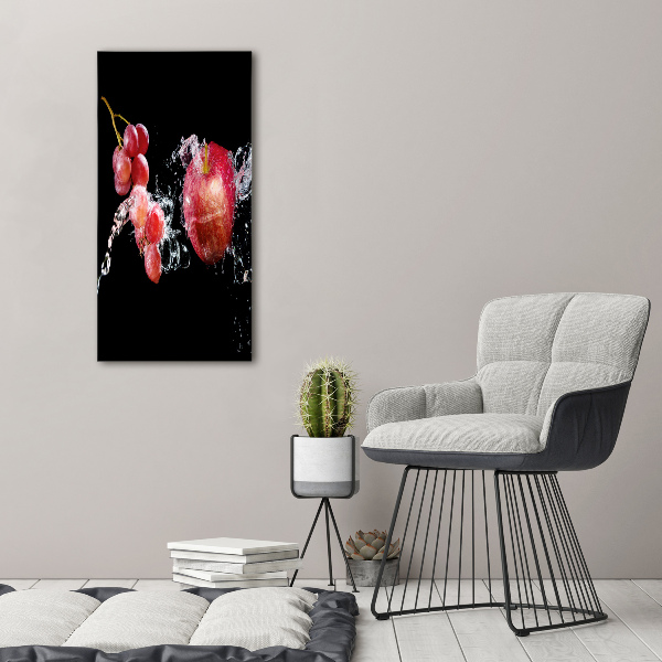 Fotocuadro de cristal elegante para hogar vertical Fruta