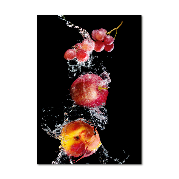 Fotocuadro de cristal elegante para hogar vertical Fruta