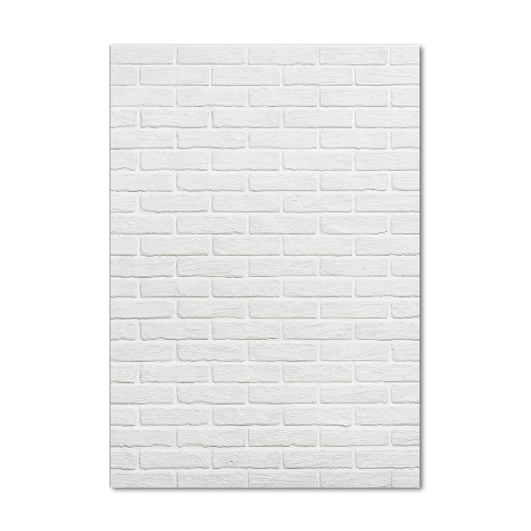 Cuadro de cristal moderno efecto brillo vertical pared de ladrillos