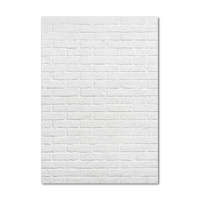 Cuadro de cristal moderno efecto brillo vertical pared de ladrillos