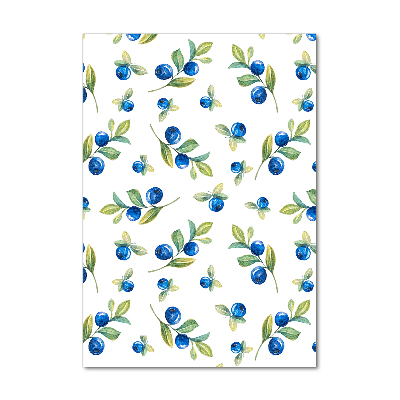 Cuadro decorativo en cristal con canto pulido vertical Bayas