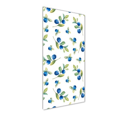 Cuadro decorativo en cristal con canto pulido vertical Bayas