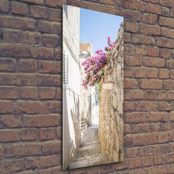 Cuadro decorativo en cristal con canto pulido vertical Korcula, Croacia