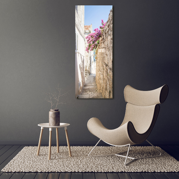 Cuadro decorativo en cristal con canto pulido vertical Korcula, Croacia