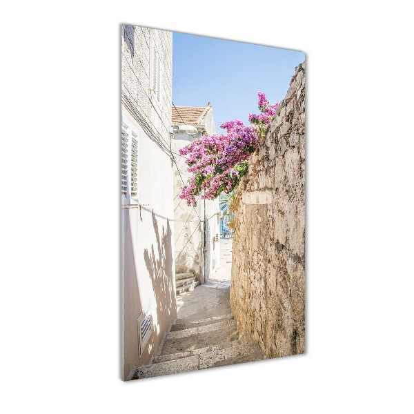 Cuadro decorativo en cristal con canto pulido vertical Korcula, Croacia