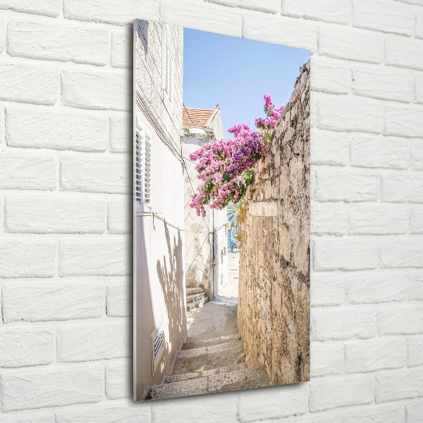 Cuadro decorativo en cristal con canto pulido vertical Korcula, Croacia