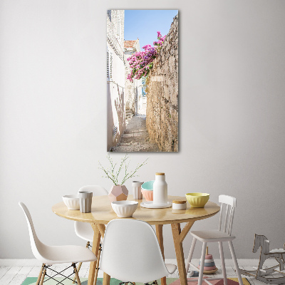 Cuadro decorativo en cristal con canto pulido vertical Korcula, Croacia