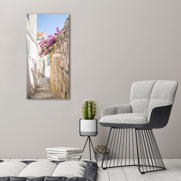Cuadro decorativo en cristal con canto pulido vertical Korcula, Croacia