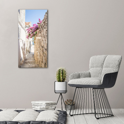 Cuadro decorativo en cristal con canto pulido vertical Korcula, Croacia