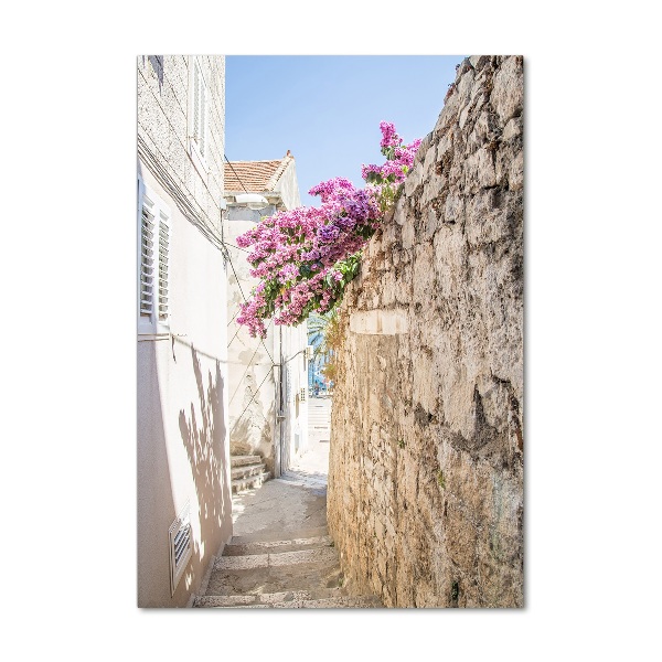 Cuadro decorativo en cristal con canto pulido vertical Korcula, Croacia