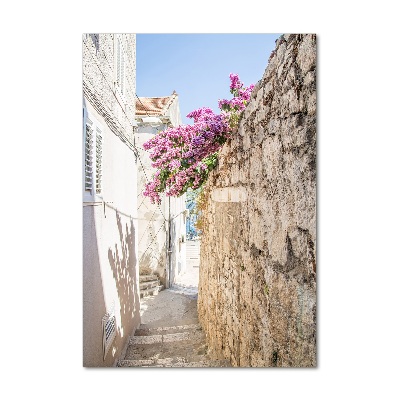 Cuadro decorativo en cristal con canto pulido vertical Korcula, Croacia