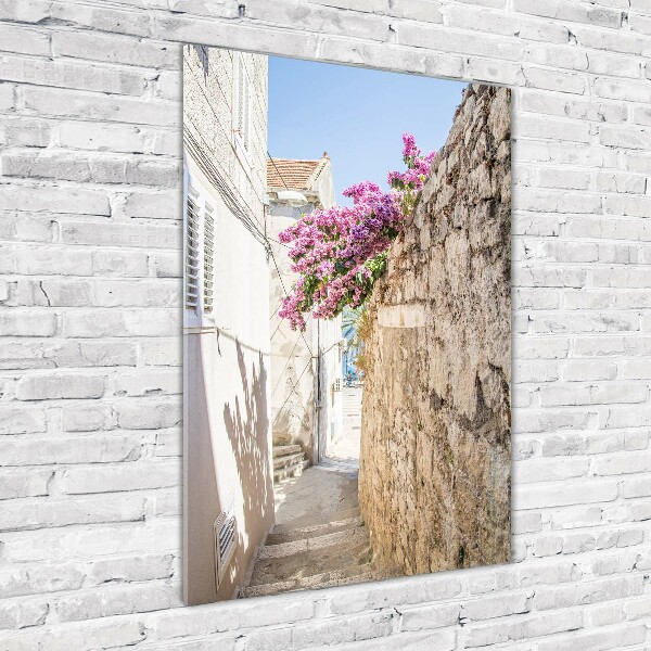 Cuadro decorativo en cristal con canto pulido vertical Korcula, Croacia