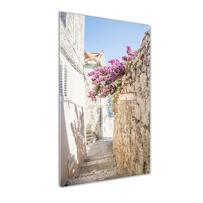 Cuadro decorativo en cristal con canto pulido vertical Korcula, Croacia
