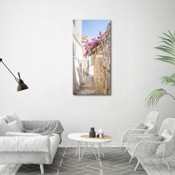 Cuadro decorativo en cristal con canto pulido vertical Korcula, Croacia