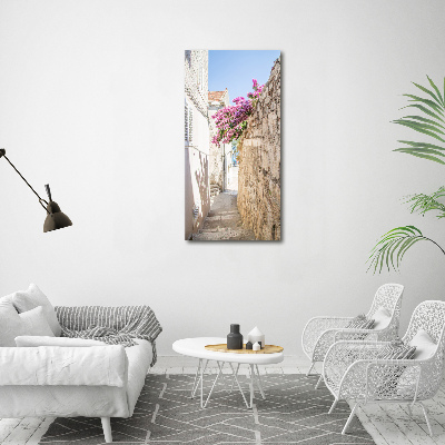 Cuadro decorativo en cristal con canto pulido vertical Korcula, Croacia