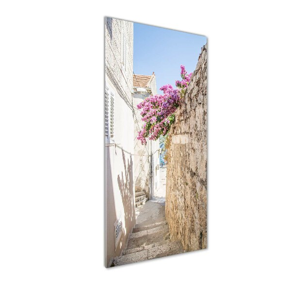 Cuadro decorativo en cristal con canto pulido vertical Korcula, Croacia