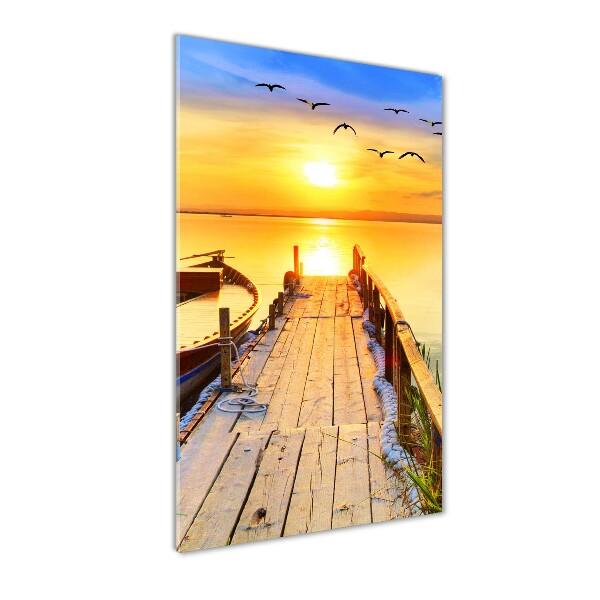 Cuadro de vidrio templado 4mm para pared vertical Lago